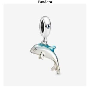 Pandora Silver and Blue Dolphin Charm Bracelet